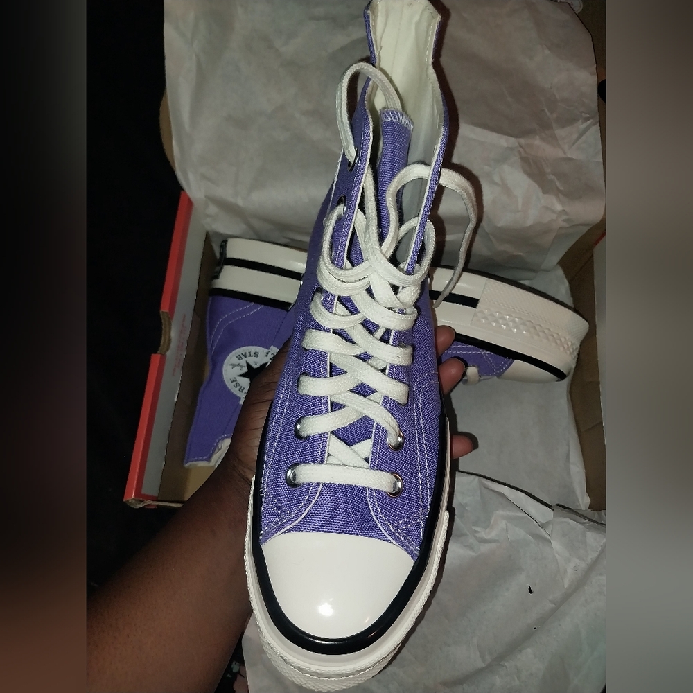 New Violet Chuck 70 Plus High Sneakers - Picture 5 of 10